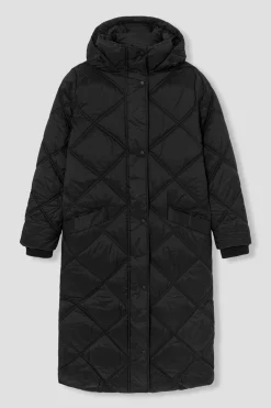 Promod Doudoune longue unie Femme - Noir Sale