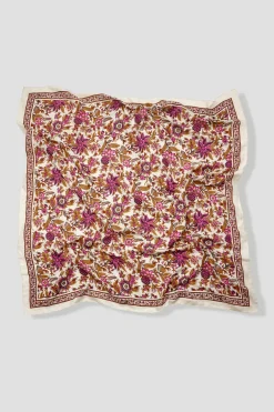 Promod Foulard carré imprimé Femme - Rose Best Sale