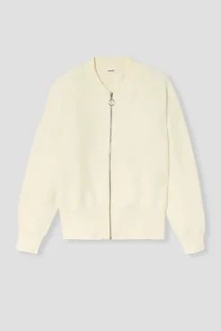 Promod Gilet bomber en maille Femme - Ecru Cheap