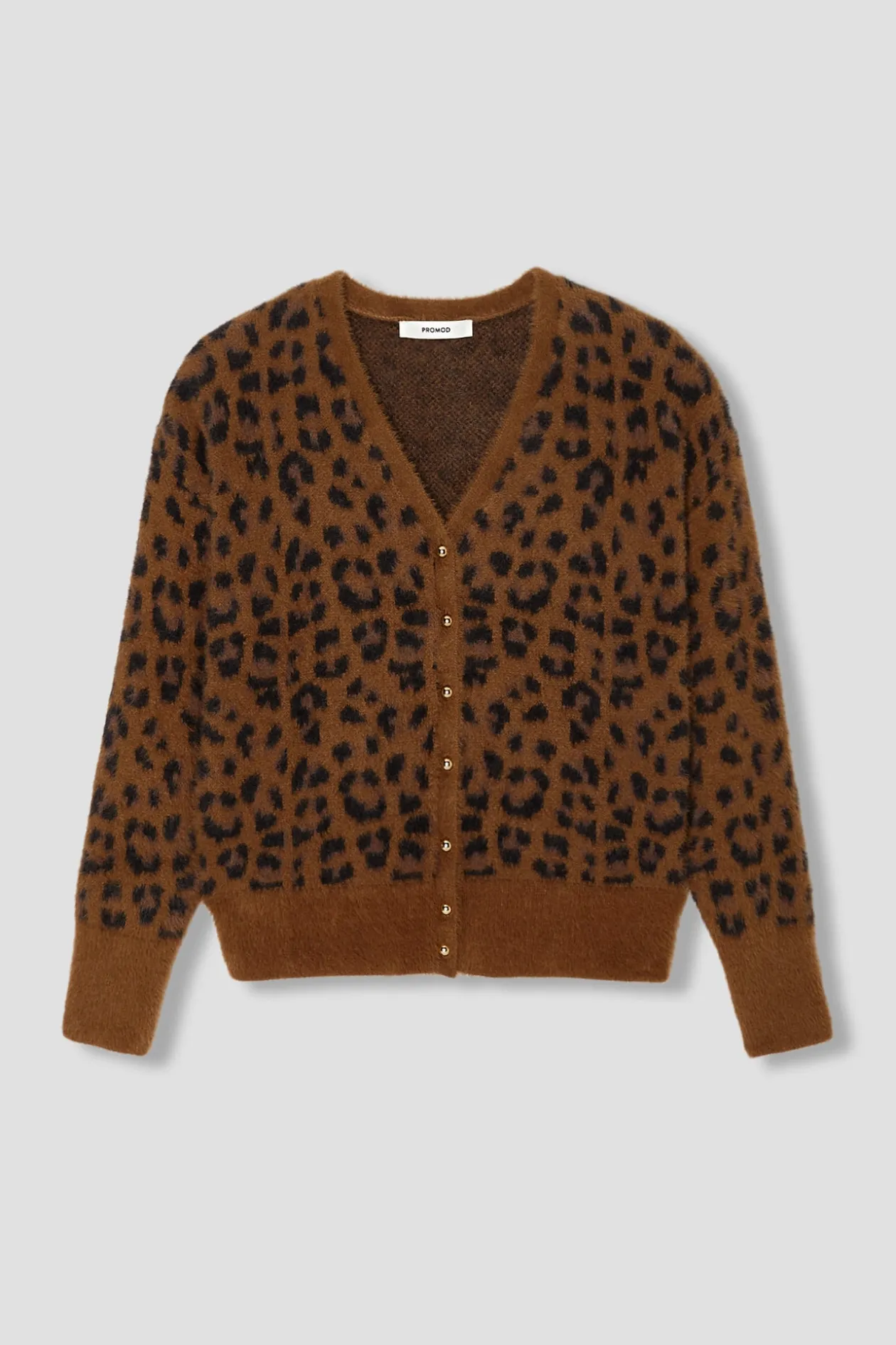 Promod Gilet léopard col V Femme - Imprimé noir Impriménoir Sale