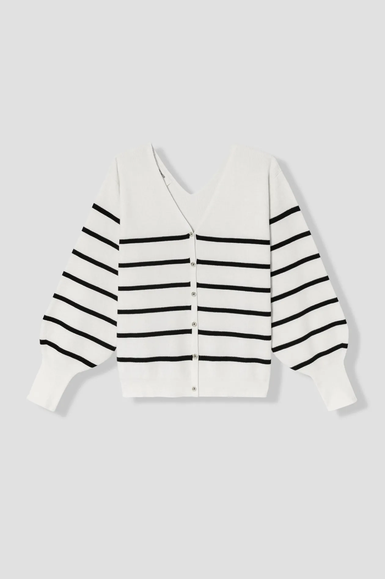 Promod Gilet recto/verso marinière - Rayé écru Rayéécru Cheap