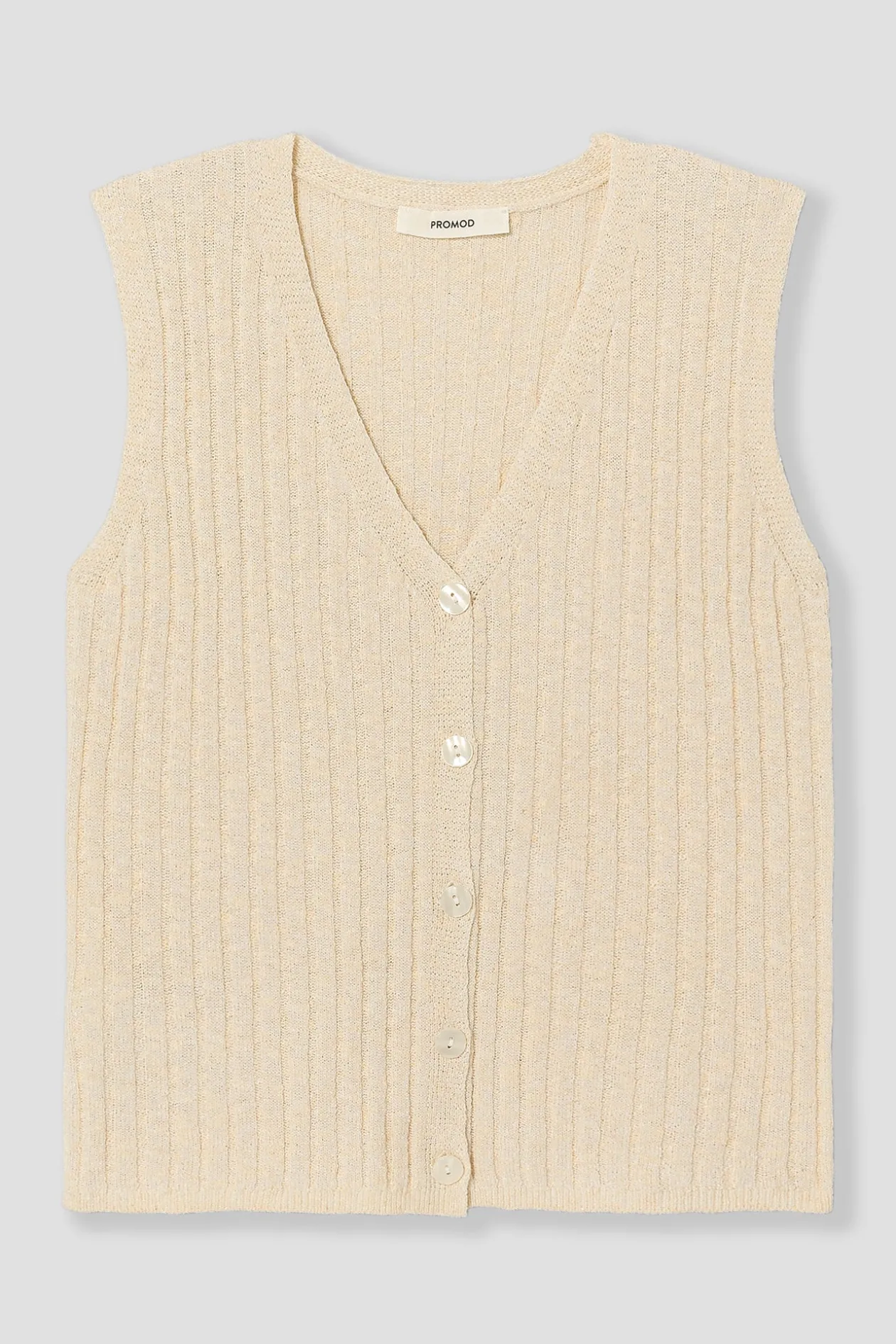Promod Gilet sans manches Femme - Ecru Hot