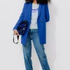 Promod GISELE court manteau en laine - Bleu Fashion