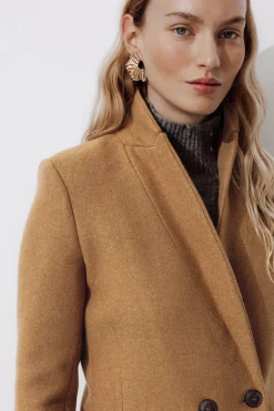 Promod GISELE court manteau en laine - Camel New