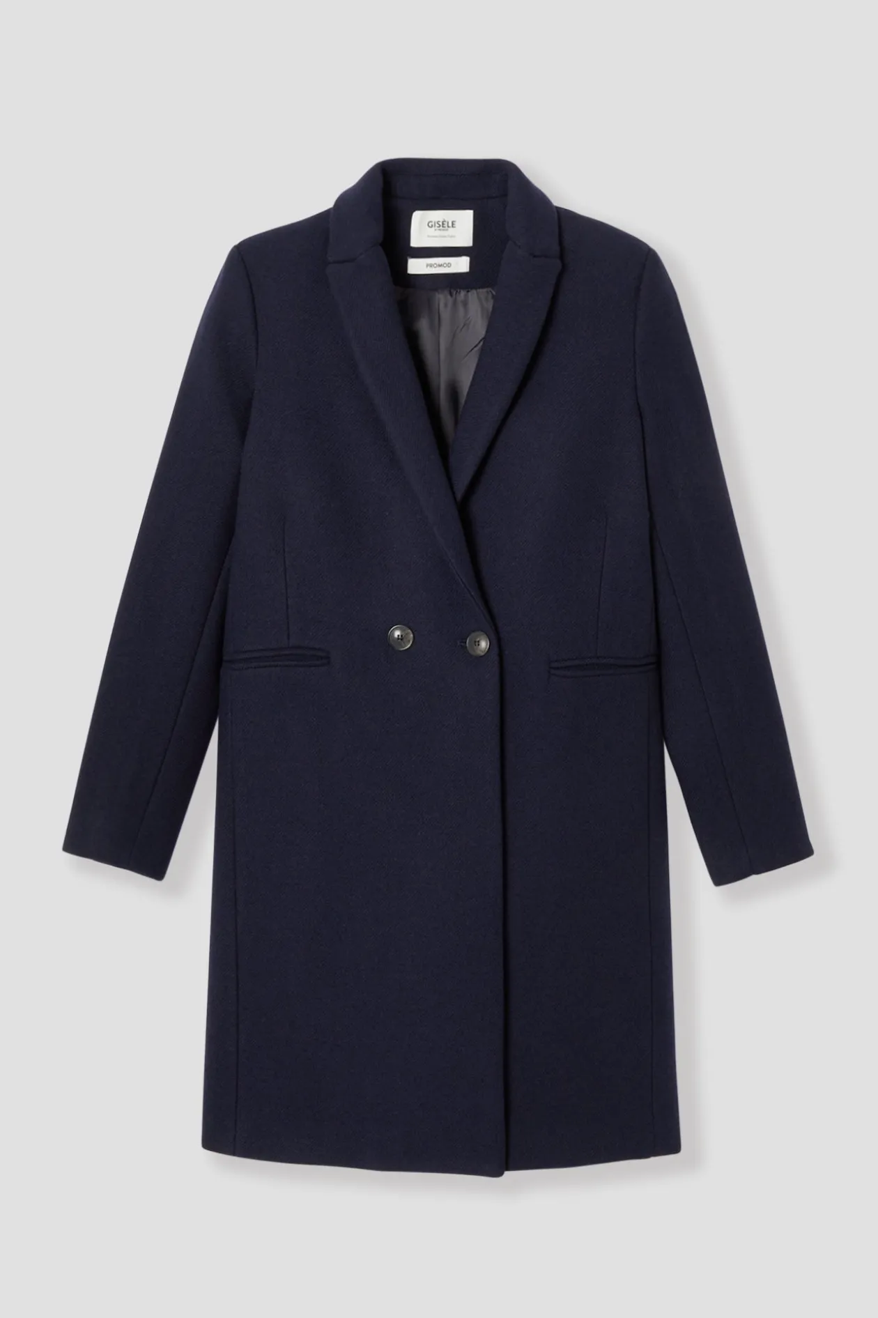 Promod GISELE long manteau en laine - Marine Cheap