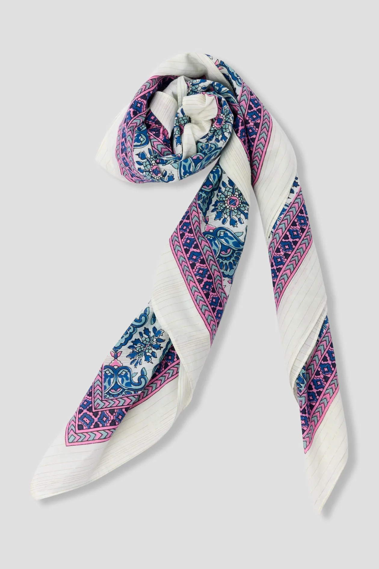 Promod Grand foulard carré imprimé - Imprimé bleu Imprimébleu Online
