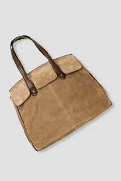 Promod Grand sac en cuir Femme - Cognac Flash Sale