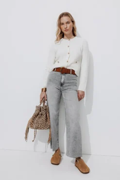 Promod HECTOR jean taille haute - Jeans gris Jeansgris Cheap