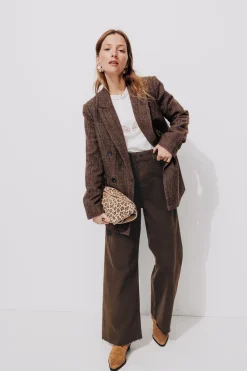 Promod HECTOR pantalon large Femme - Chocolat Fashion