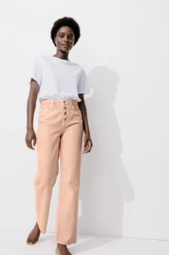 Promod Jean à braguette boutonnée - Saumon clair Saumonclair Sale