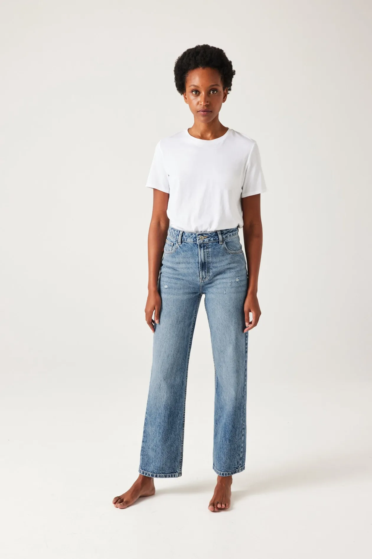 Promod Jean droit taille haute Femme - Jean clair Jeanclair New