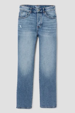 Promod Jean droit taille haute Femme - Jean clair Jeanclair Online