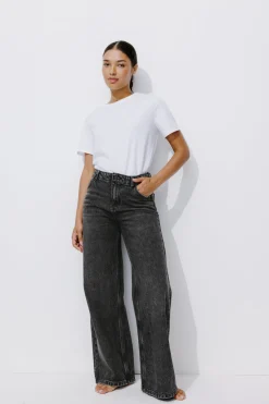 Promod Jean large taille haute Femme - Noir Online