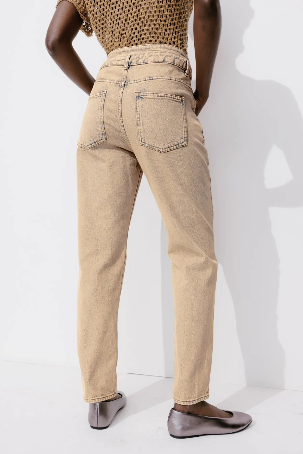 Promod Jean mom taille haute MARCEL - Rose Pâle RosePâle Best