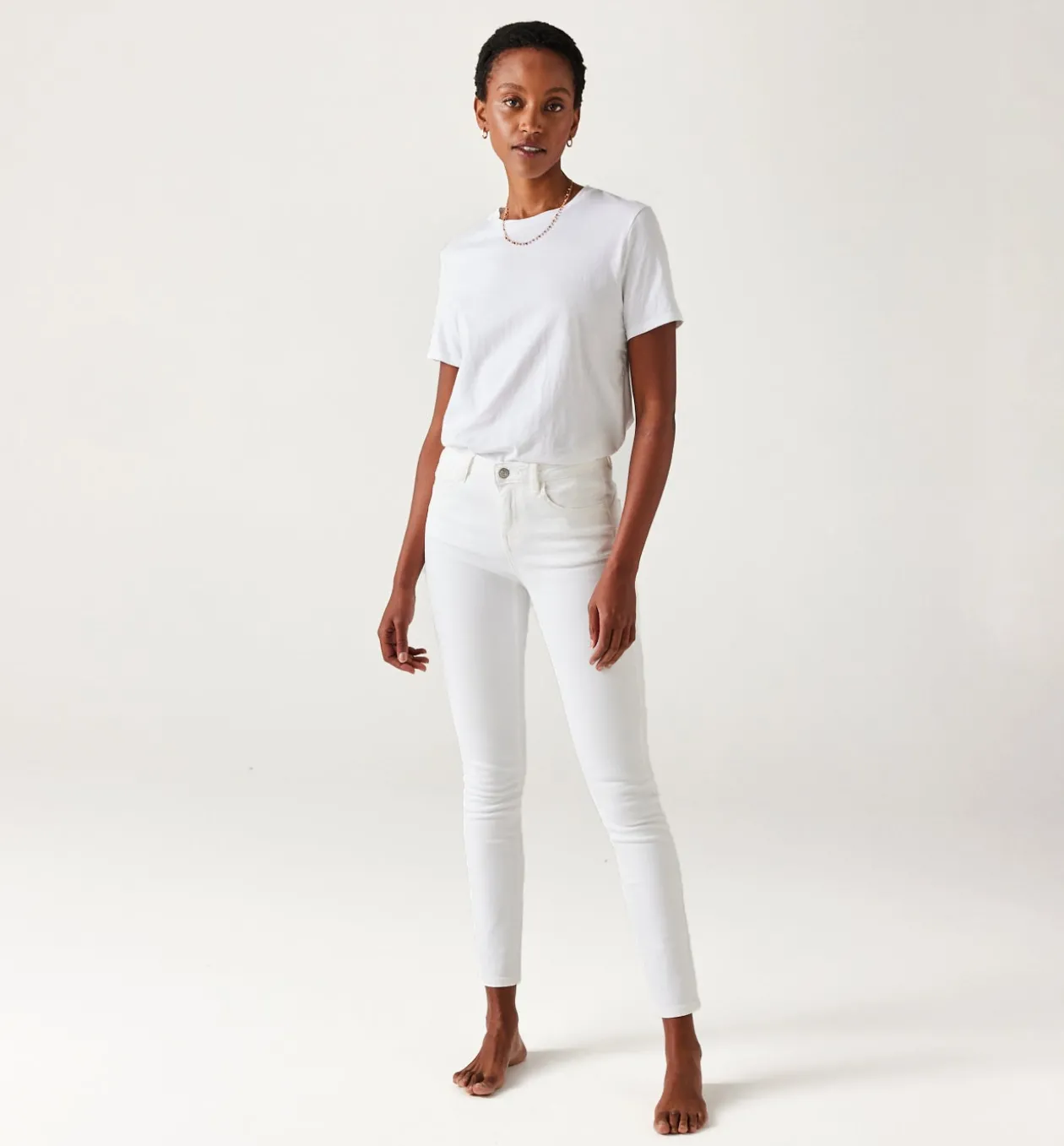 Promod Jean skinny push up ERNEST - Blanc Flash Sale