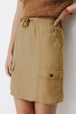 Promod Jupe courte cargo Femme - Sable Clearance
