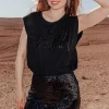 Promod Jupe courte en sequins Femme - Noir Sale