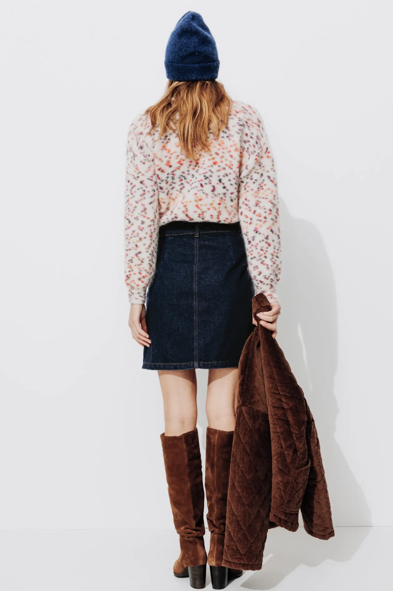 Promod Jupe en jean boutonnée Femme - Jean rinse Jeanrinse Outlet
