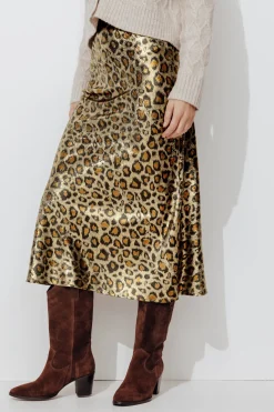 Promod Jupe en satin léopard Femme - Imprimé multicolore Imprimémulticolore Online