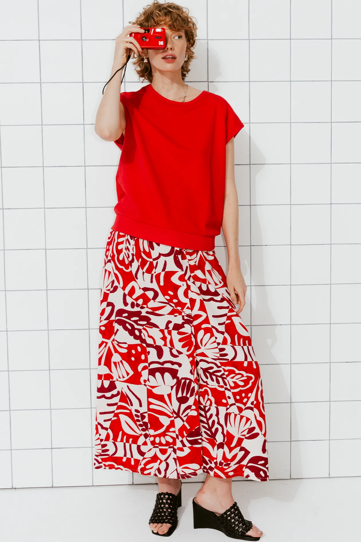 Promod Jupe longue imprimée Femme - Imprimé écru Impriméécru Store