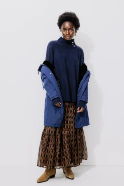 Promod Jupe longue imprimée Femme - Imprimé noir Impriménoir Hot