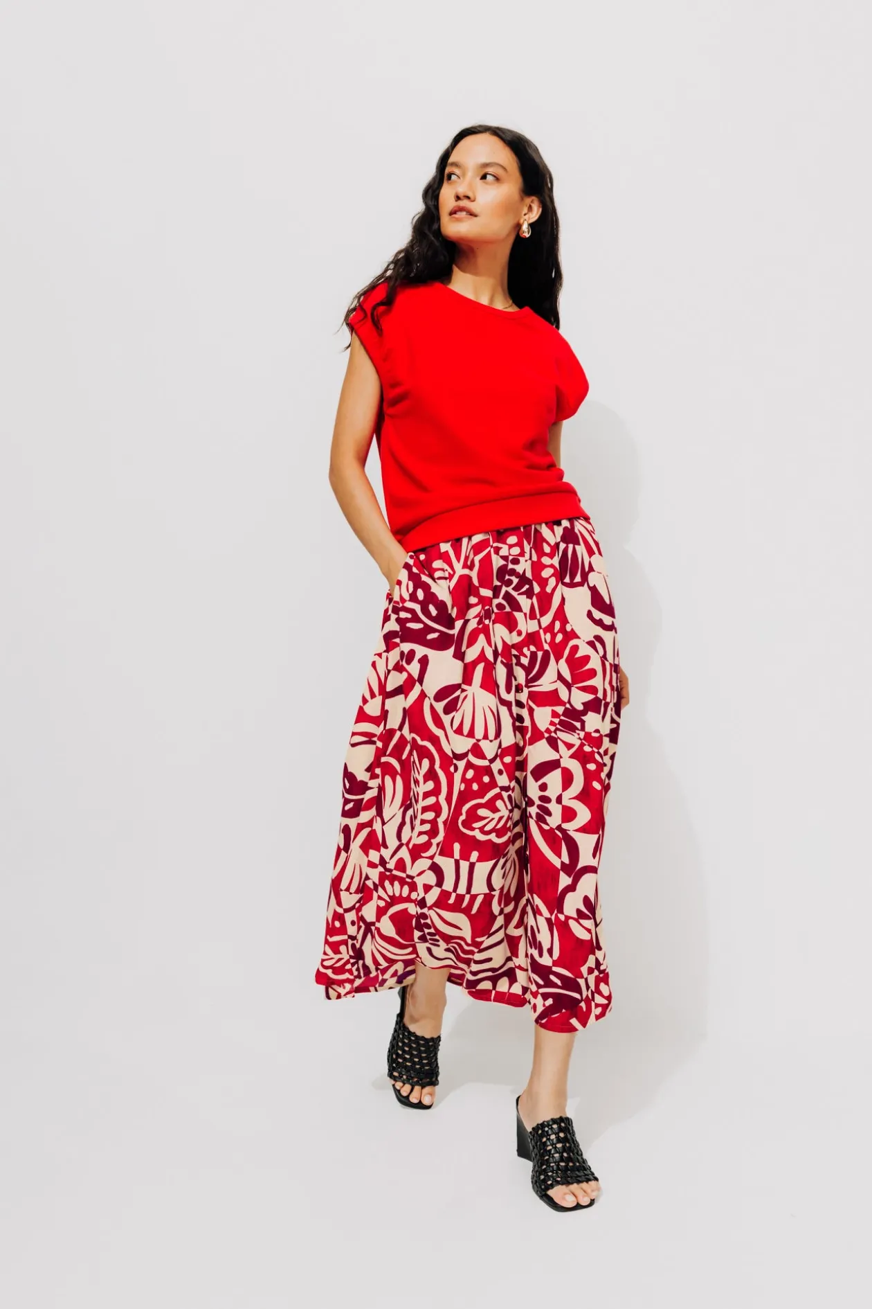 Promod Jupe longue imprimée Femme - Imprimé écru Impriméécru Store