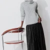 Promod Jupe longue smockée Femme - Noir Hot