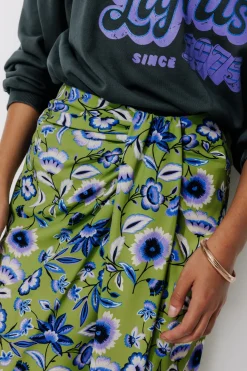 Promod Jupe midi drapée Femme - Imprimé multicolore Imprimémulticolore Best Sale