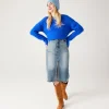 Promod Jupe midi en jean Femme - Jean moyen Jeanmoyen Best