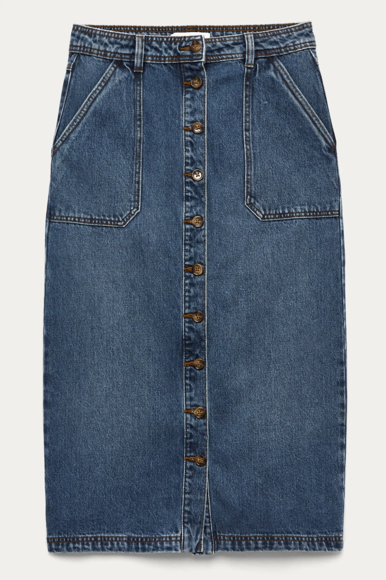 Promod Jupe midi en jean Femme - Jean brut Jeanbrut Clearance