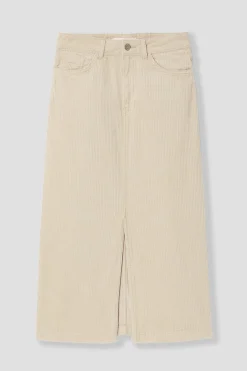 Promod Jupe midi en velours Femme - Beige Cheap