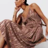 Promod Jupe midi irisée Femme - Vieux rose Vieuxrose Best Sale