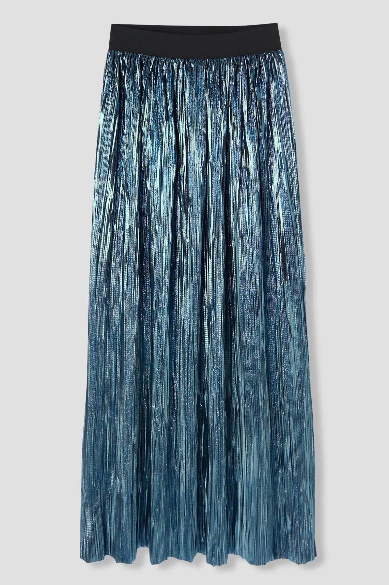 Promod Jupe midi lamée Femme - Bleu Cheap