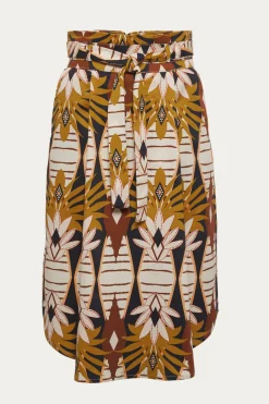 Promod Jupe midi paperbag Femme - Imprimé écru Impriméécru New