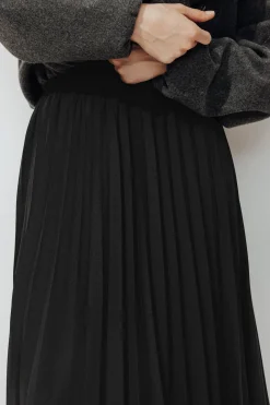 Promod Jupe midi plissée Femme - Noir Store