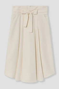 Promod Jupe midi taille haute Femme - Ecru Cheap