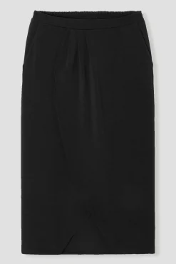 Promod Jupe midi unie Femme - Noir Shop