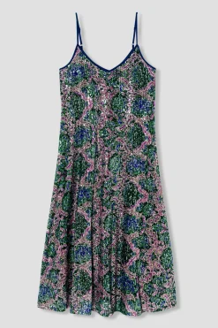 Promod Longue robe à paillettes - Imprimé multicolore Imprimémulticolore Best