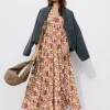 Promod Longue robe imprimée Femme - Imprimé écru Impriméécru Shop
