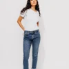 Promod LUCIEN jean girlfriend Femme - Jean moyen Jeanmoyen Discount