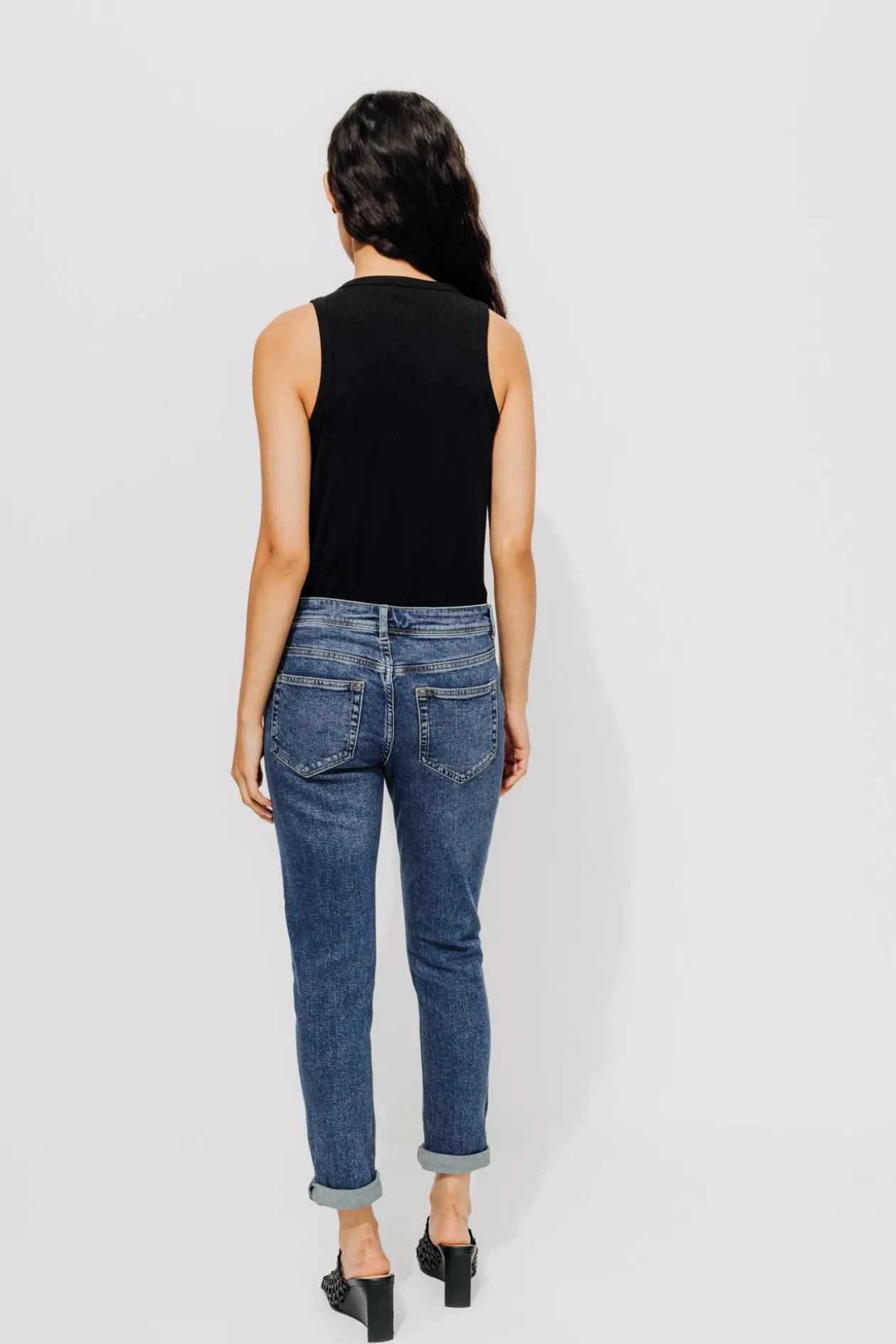 Promod LUCIEN jean girlfriend Femme - Jean moyen Jeanmoyen Discount