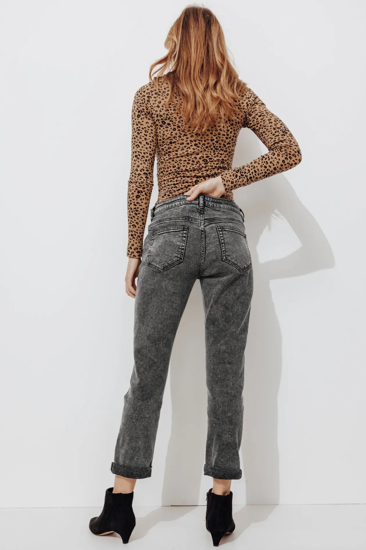 Promod LUCIEN jean girlfriend Femme - Jeans gris Jeansgris Outlet