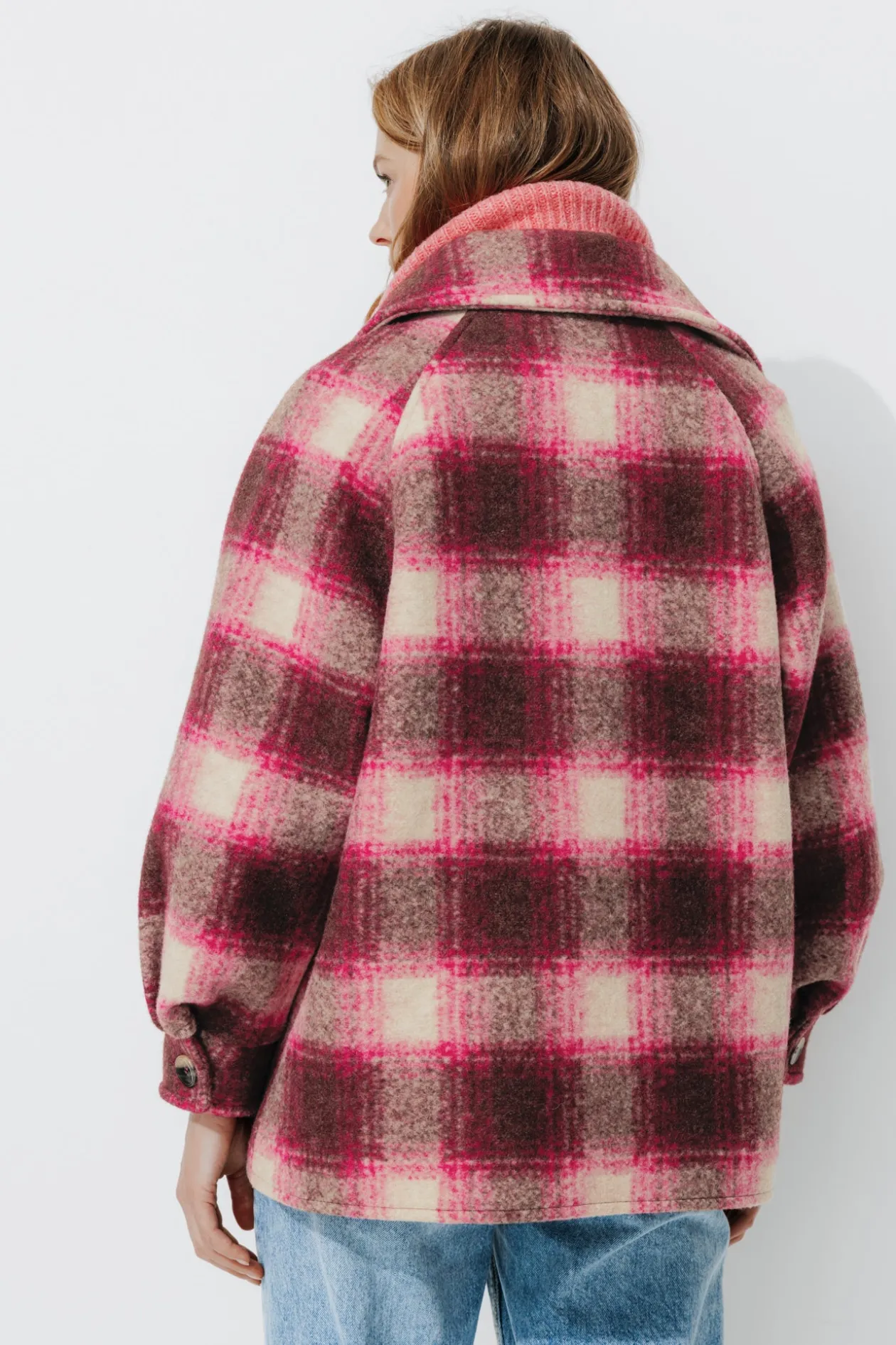 Promod Manteau court à carreaux - Carreaux multicolores Carreauxmulticolores Cheap