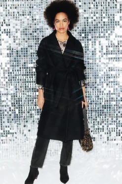 Promod Manteau en laine mélangée - Noir Clearance