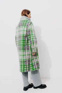 Promod Manteau en laine mélangée - Carreaux multicolores Carreauxmulticolores Hot