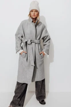 Promod Manteau en laine mélangée - Gris clair Grisclair Fashion