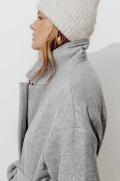 Promod Manteau en laine mélangée - Gris clair Grisclair Fashion