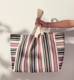 Promod Maxi sac de plage rayé - Rayures multicolores Rayuresmulticolores Outlet