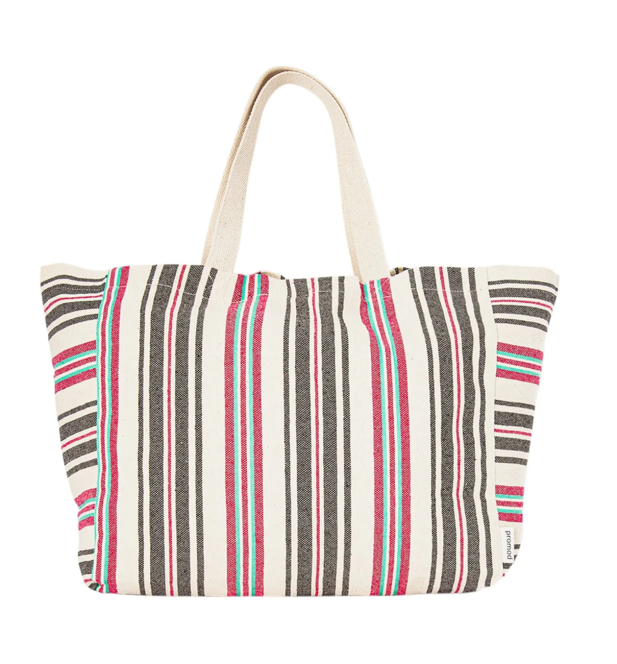 Promod Maxi sac de plage rayé - Rayures multicolores Rayuresmulticolores Outlet