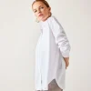 Promod Maxi-chemise unie éco-conçue - Blanc Fashion